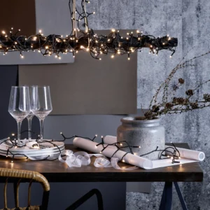 Ljusslinga Crispy Ice White utomhusbelysning 25 meter lång