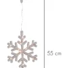 Ljusslinga snöflingor utomhusdekoration batterier