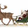 Tomtefärd ren med tomte i släde juldekoration